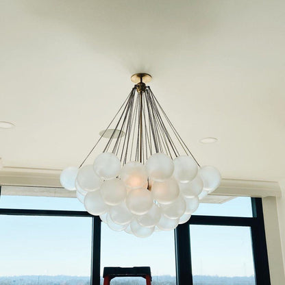 Modern Bubble Chandelier - Elegant Design with Adjustable Height & LED