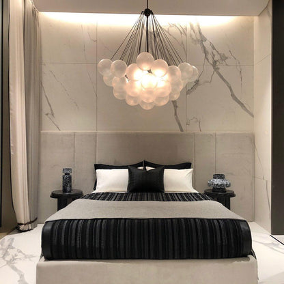 Modern Bubble Chandelier - Elegant Design with Adjustable Height & LED