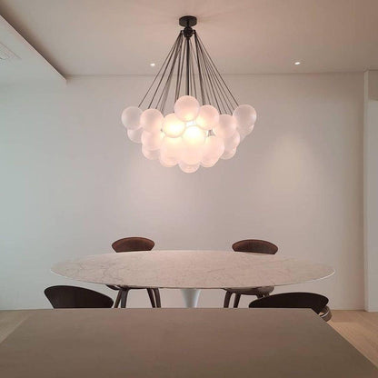 Modern Bubble Chandelier - Elegant Design with Adjustable Height & LED