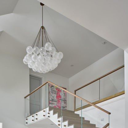 Modern Bubble Chandelier - Elegant Design with Adjustable Height & LED