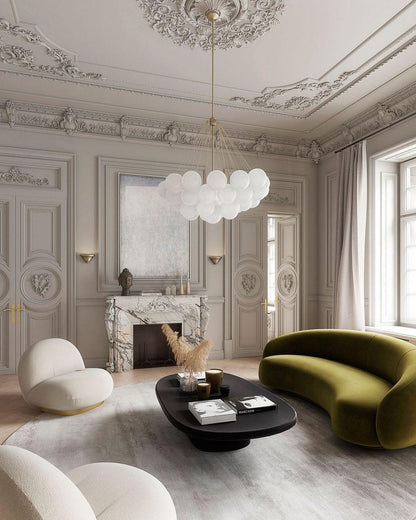 Modern Bubble Chandelier - Elegant Design with Adjustable Height & LED