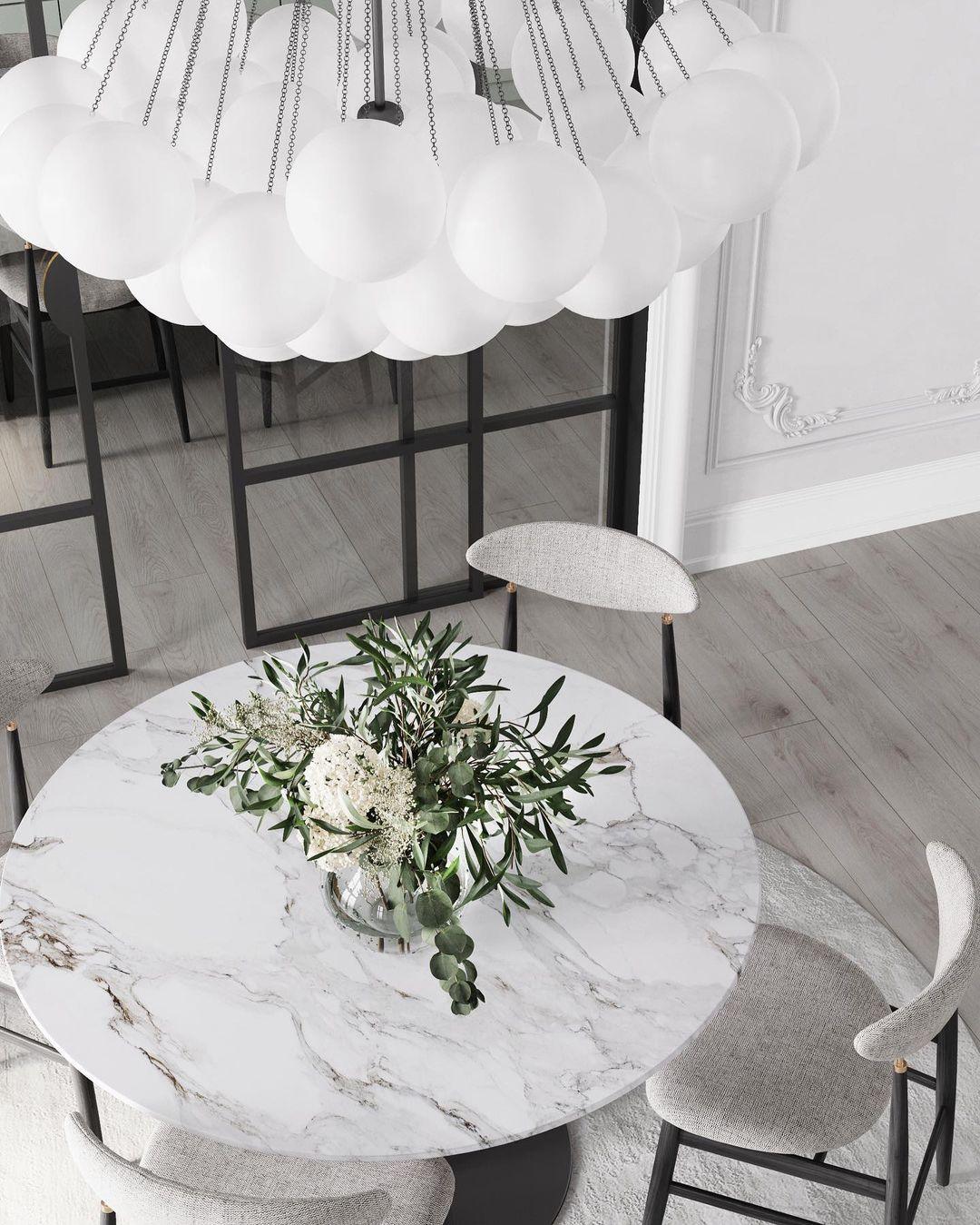 Modern Bubble Chandelier - Elegant Design with Adjustable Height & LED