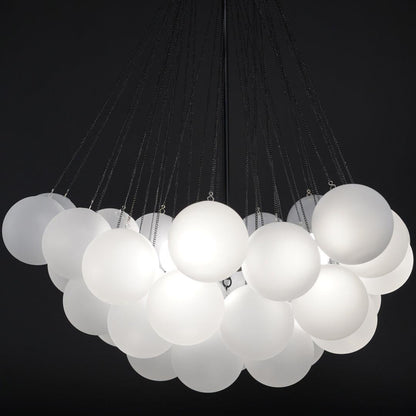 Modern Bubble Chandelier - Elegant Design with Adjustable Height & LED