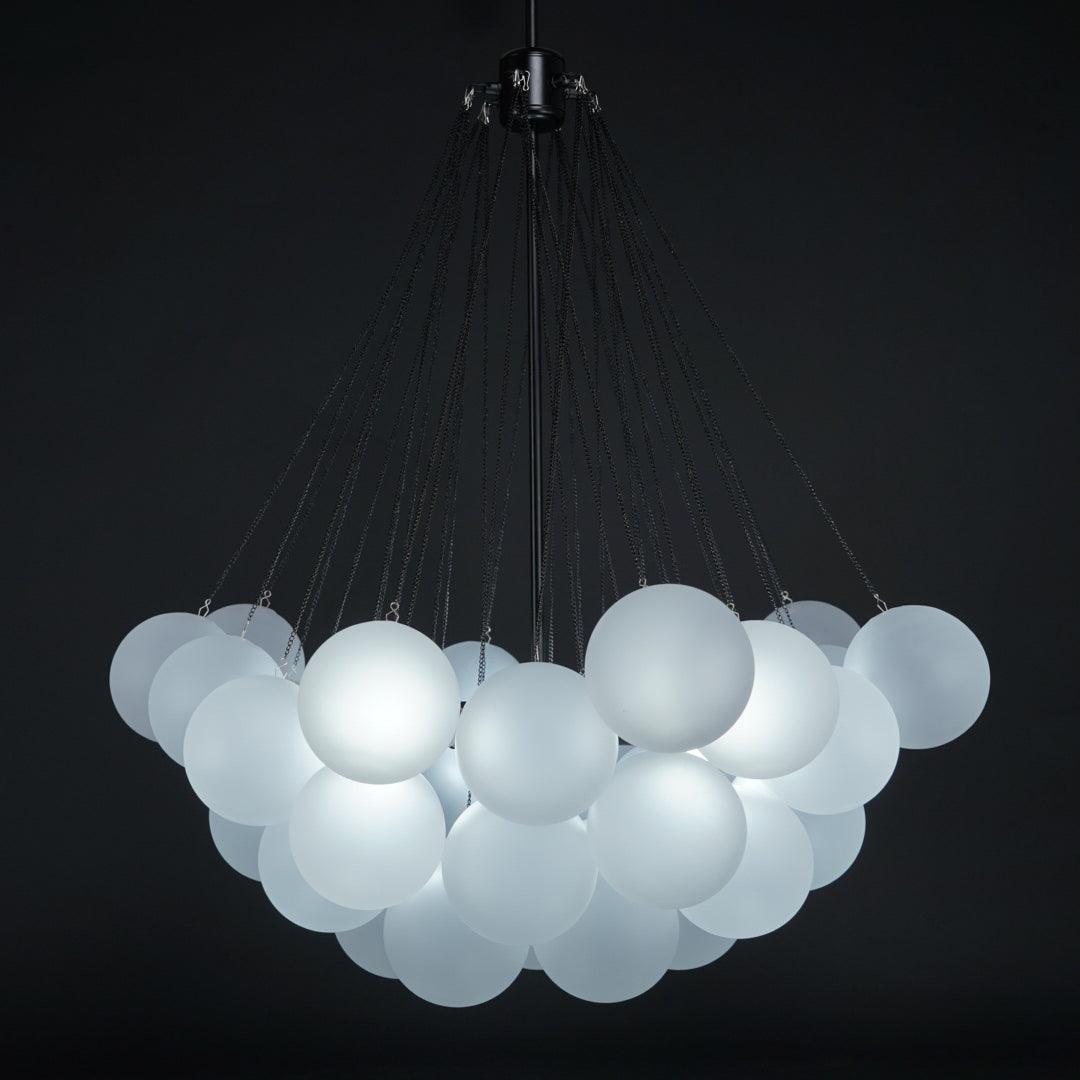 Modern Bubble Chandelier - Elegant Design with Adjustable Height & LED
