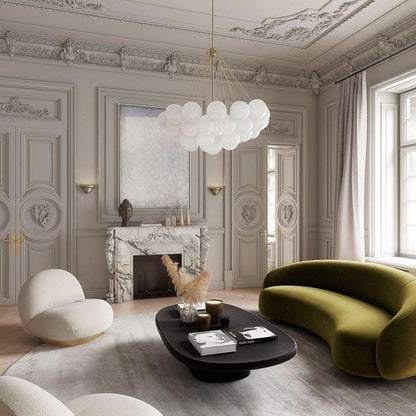 Modern Bubble Chandelier - Elegant Design with Adjustable Height & LED