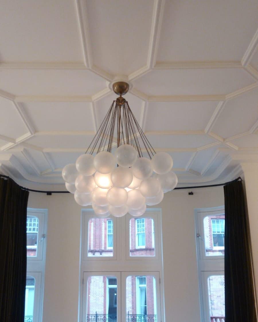 Modern Bubble Chandelier - Elegant Design with Adjustable Height & LED