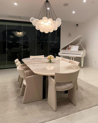 Modern Bubble Chandelier - Elegant Design with Adjustable Height & LED