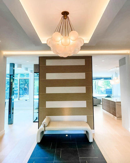 Modern Bubble Chandelier - Elegant Design with Adjustable Height & LED