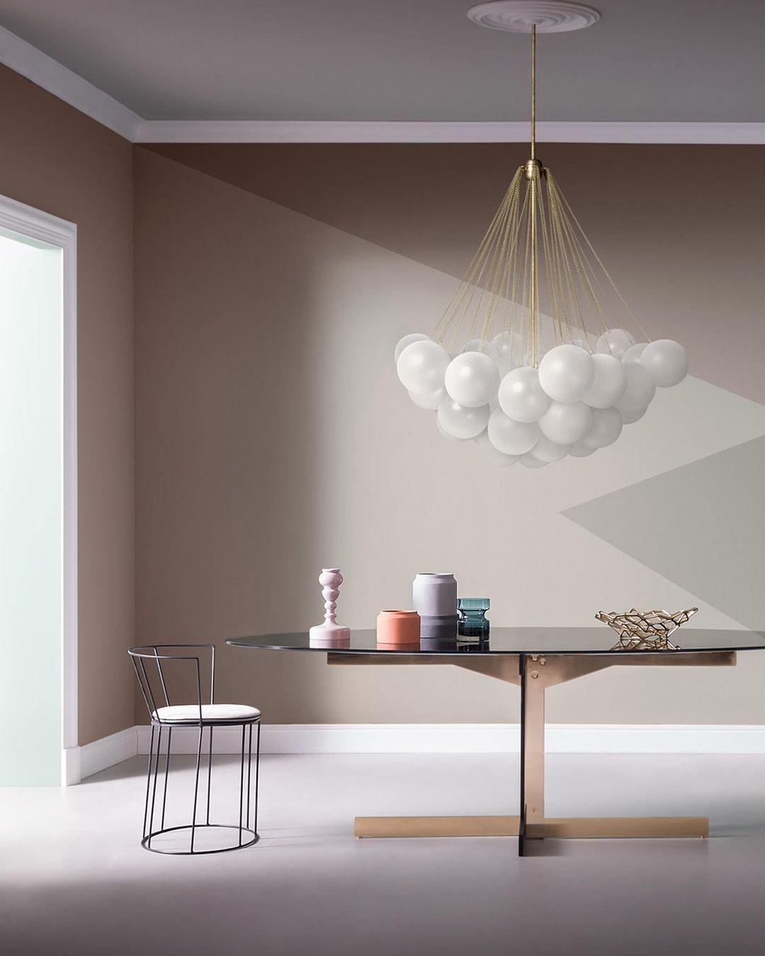 Modern Bubble Chandelier - Elegant Design with Adjustable Height & LED