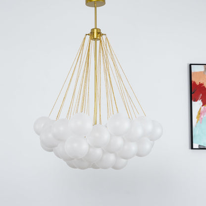 Modern Bubble Chandelier - Elegant Design with Adjustable Height & LED