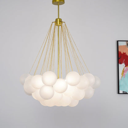 Modern Bubble Chandelier - Elegant Design with Adjustable Height & LED