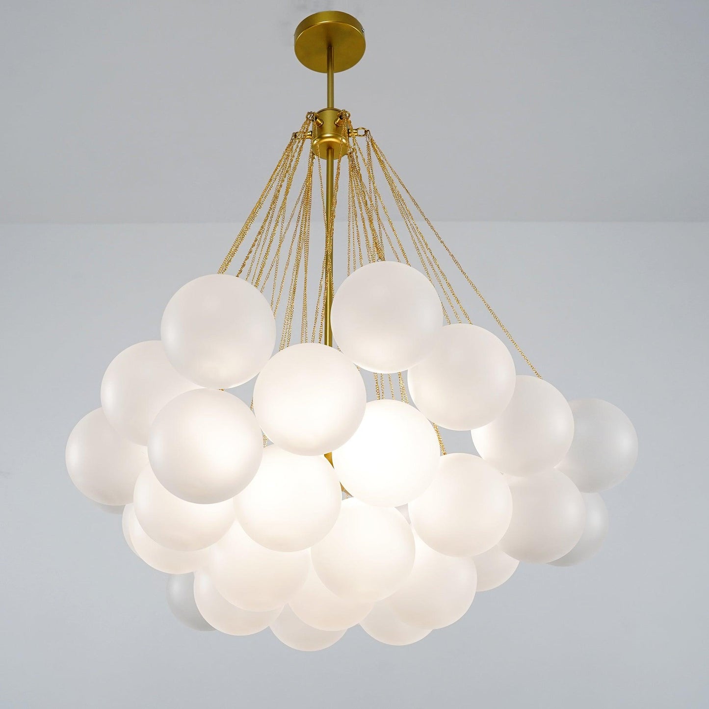 Modern Bubble Chandelier - Elegant Design with Adjustable Height & LED
