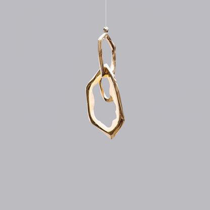 Elegant Brass Chandelier with Adjustable Arms and Ambient Lighting