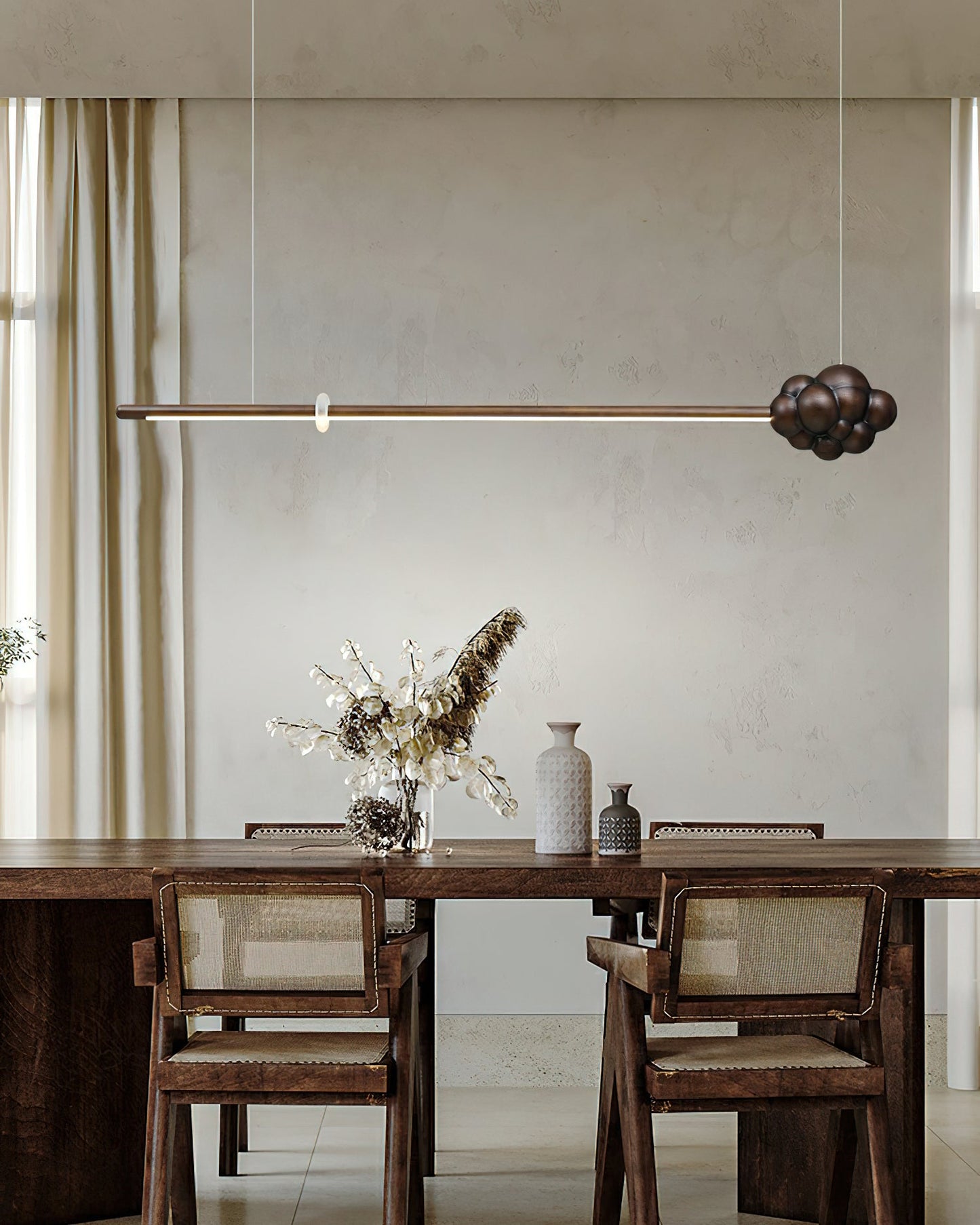 Modern Cloud Stick Chandelier - Adjustable Brightness, Energy Efficien