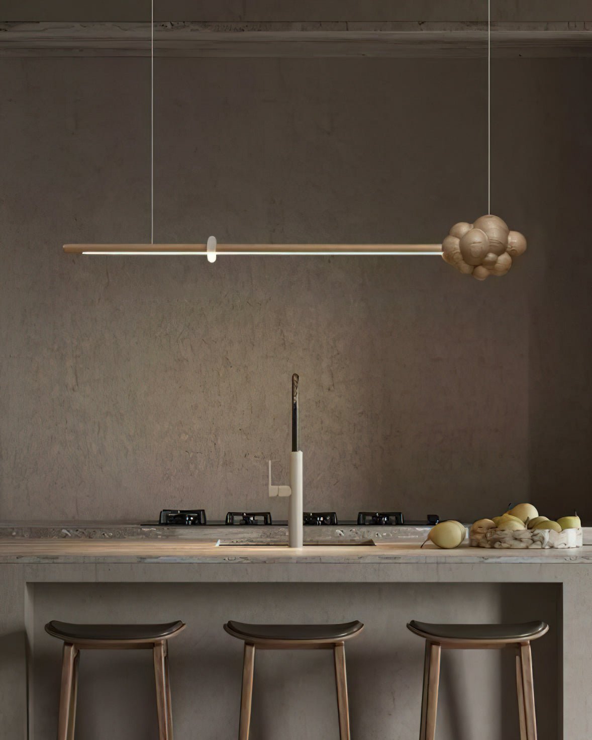 Modern Cloud Stick Chandelier - Adjustable Brightness, Energy Efficien