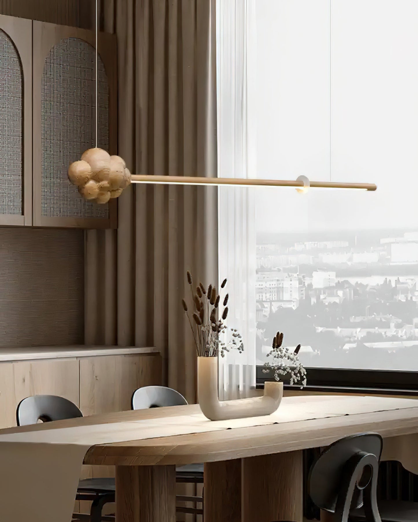 Modern Cloud Stick Chandelier - Adjustable Brightness, Energy Efficien