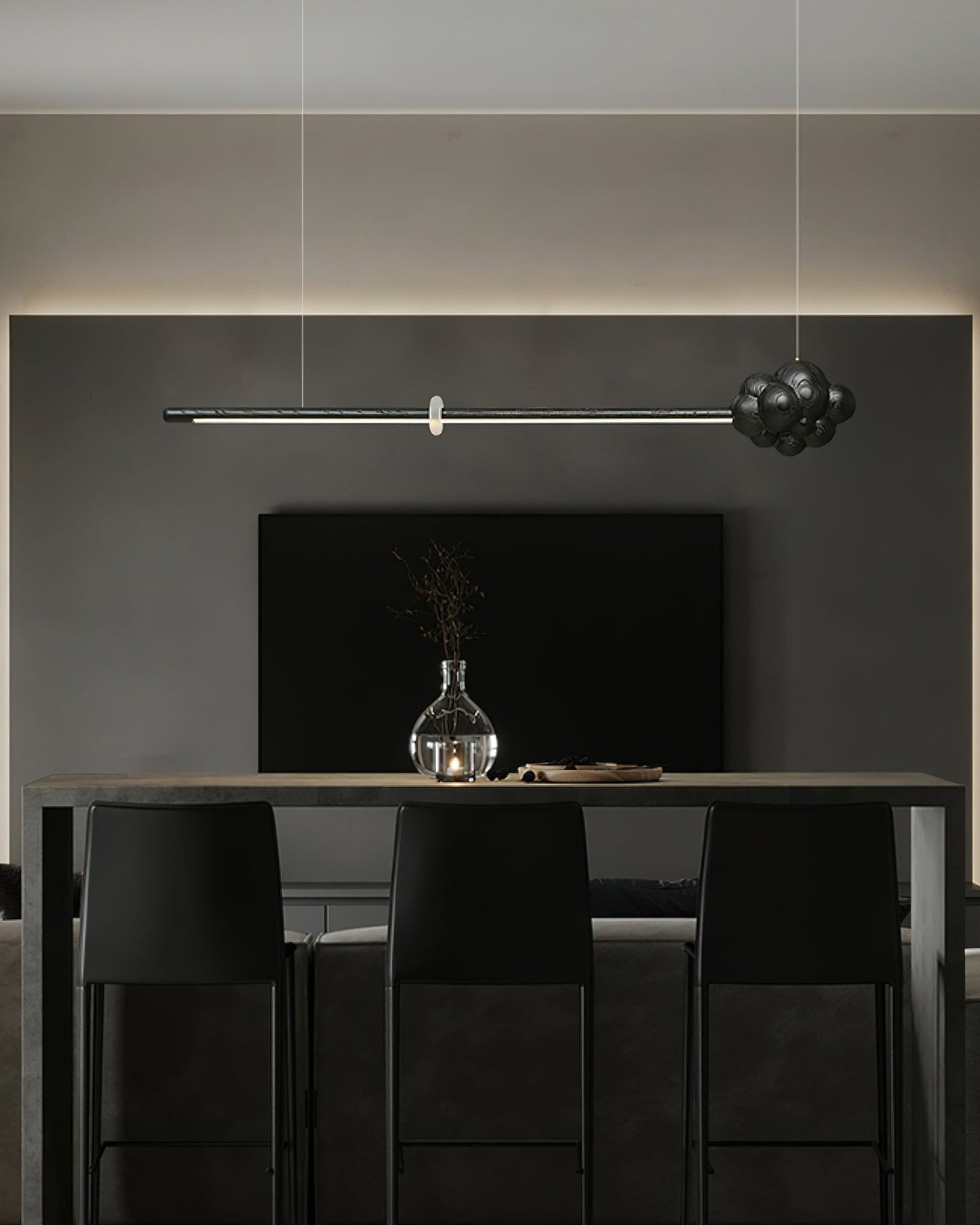 Modern Cloud Stick Chandelier - Adjustable Brightness, Energy Efficien