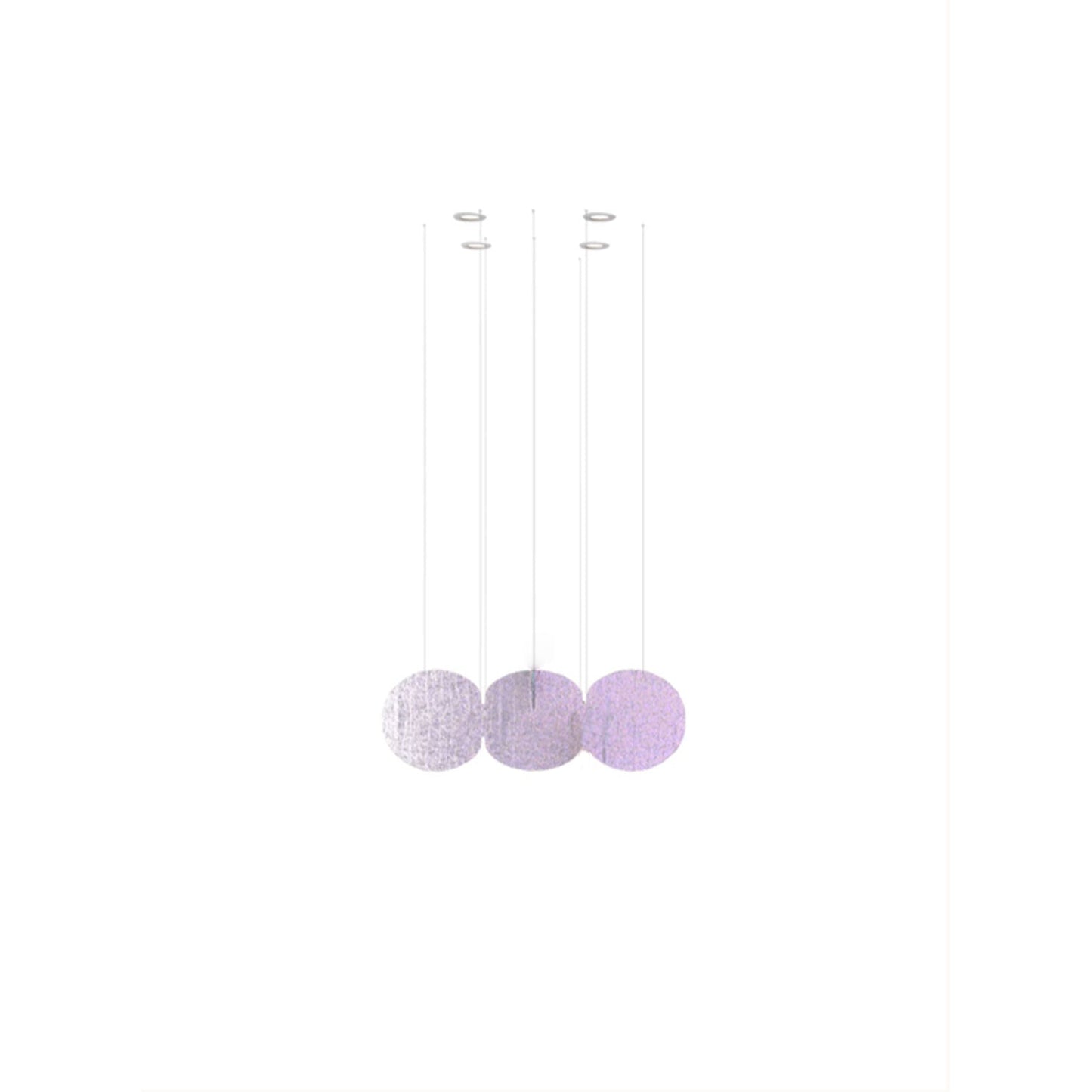 Iridescent Disc Chandelier - Adjustable Height, Energy-Efficient LED