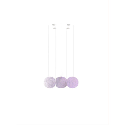 Iridescent Disc Chandelier - Adjustable Height, Energy-Efficient LED