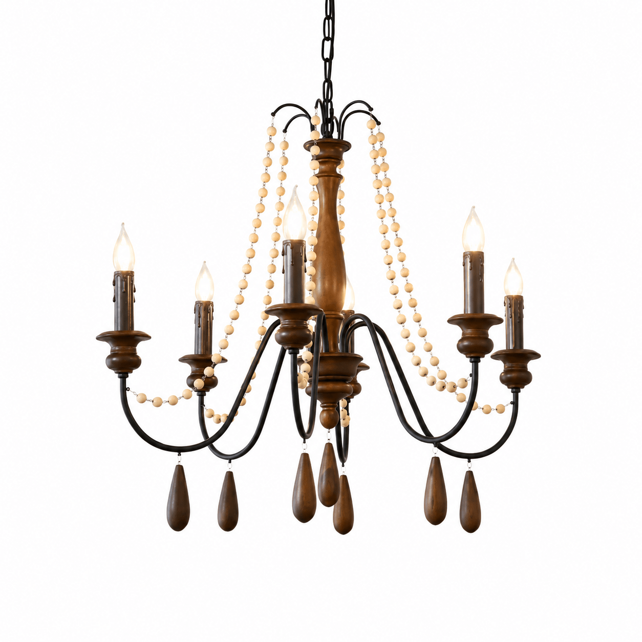 French Country Chandelier Necklace - Elegant Design & Adjustable Lengt