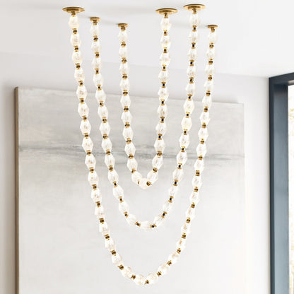Riviere Chain Chandelier - Elegant Design, Adjustable Height, LED Comp