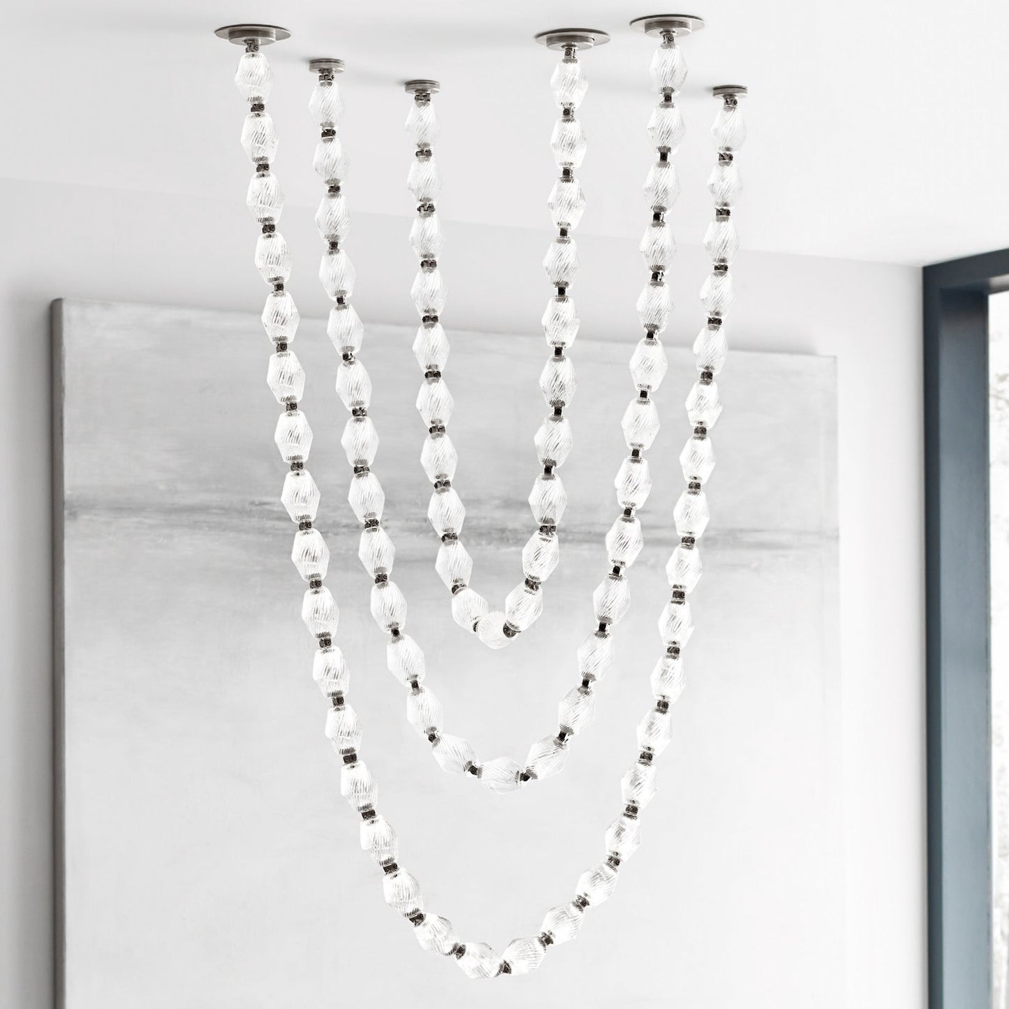 Riviere Chain Chandelier - Elegant Design, Adjustable Height, LED Comp
