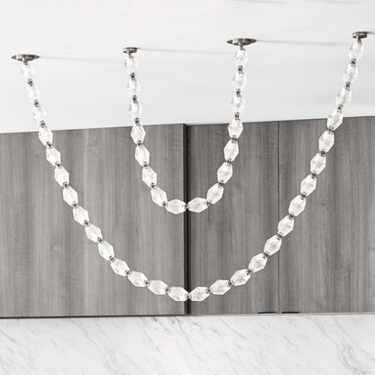 Riviere Chain Chandelier - Elegant Design, Adjustable Height, LED Comp