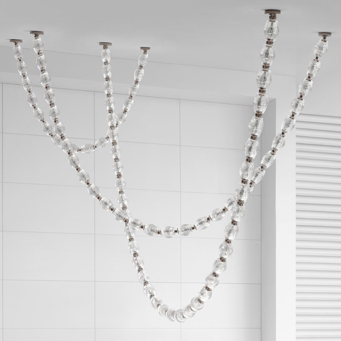 Riviere Chain Chandelier - Elegant Design, Adjustable Height, LED Comp