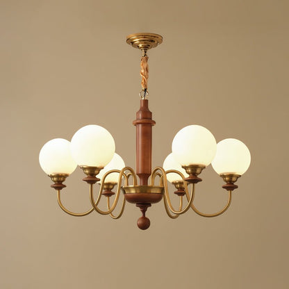 Colonial Grace Chandelier - Elegant Design with Adjustable Height & Cr