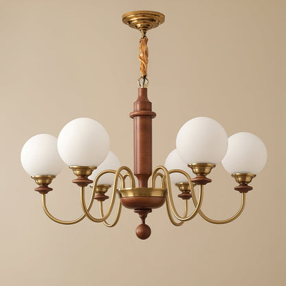 Colonial Grace Chandelier - Elegant Design with Adjustable Height & Cr
