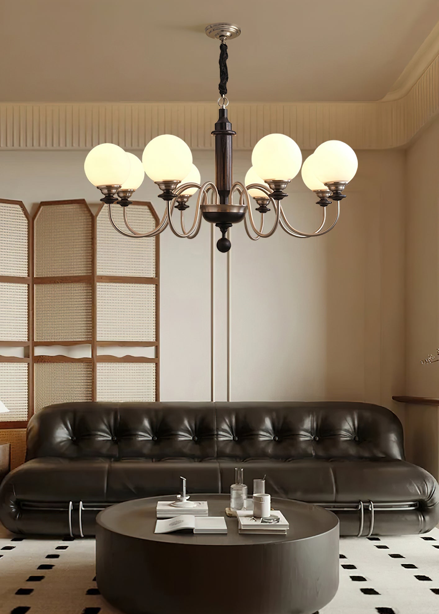 Colonial Grace Chandelier - Elegant Design with Adjustable Height & Cr