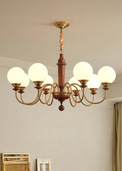 Colonial Grace Chandelier - Elegant Design with Adjustable Height & Cr