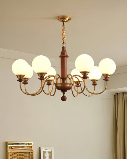Colonial Grace Chandelier - Elegant Design with Adjustable Height & Cr