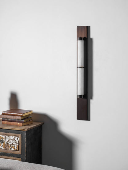 Columnar Alabaster Sconce - Elegant Wall Light with Warm Glow & Durabl