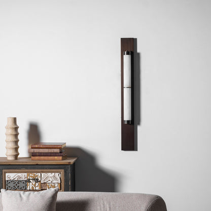 Columnar Alabaster Sconce - Elegant Wall Light with Warm Glow & Durabl