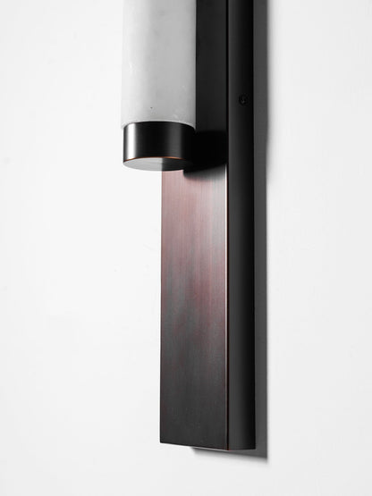 Columnar Alabaster Sconce - Elegant Wall Light with Warm Glow & Durabl