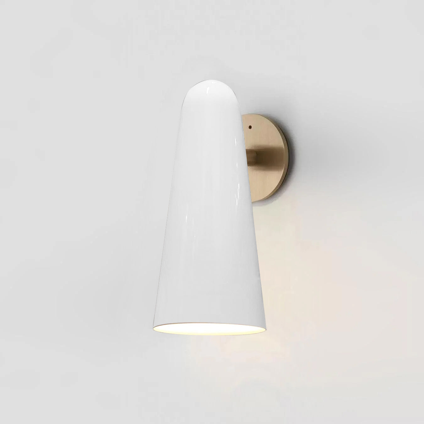 Elegant Conical Glass Wall Lamp - Soft Ambient Lighting & Energy Effic