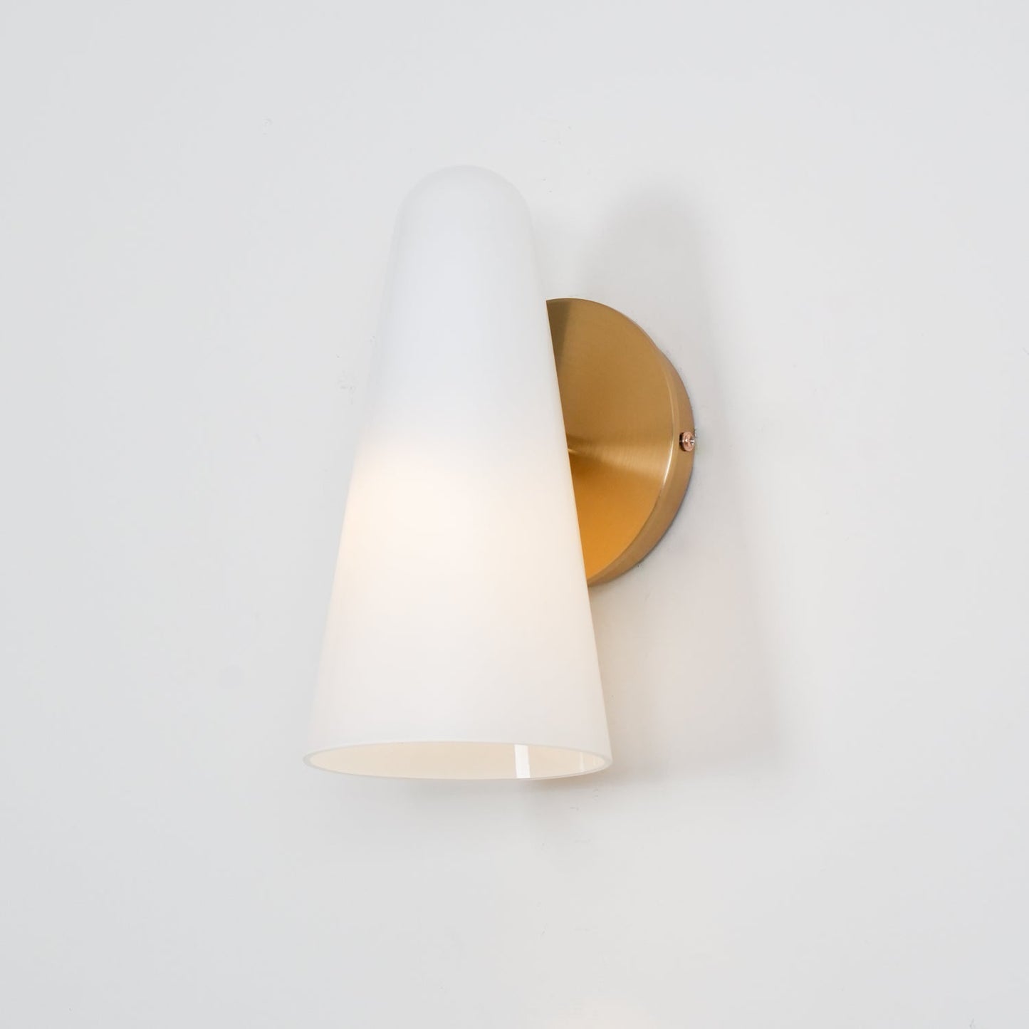 Elegant Conical Glass Wall Lamp - Soft Ambient Lighting & Energy Effic