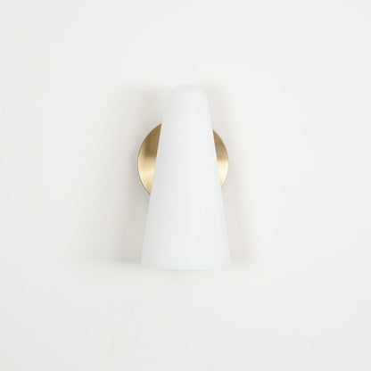 Elegant Conical Glass Wall Lamp - Soft Ambient Lighting & Energy Effic