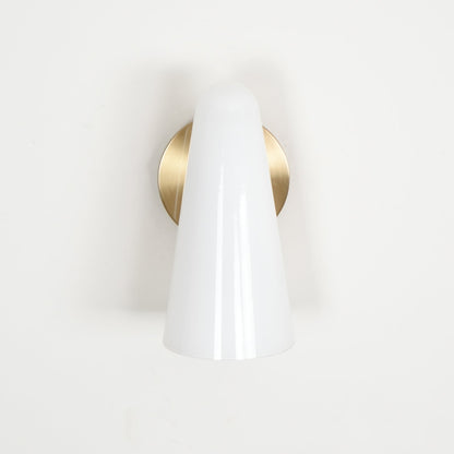Elegant Conical Glass Wall Lamp - Soft Ambient Lighting & Energy Effic
