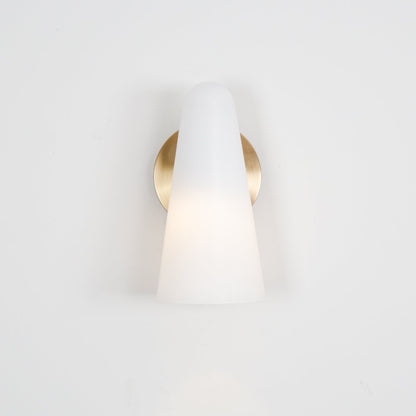 Elegant Conical Glass Wall Lamp - Soft Ambient Lighting & Energy Effic
