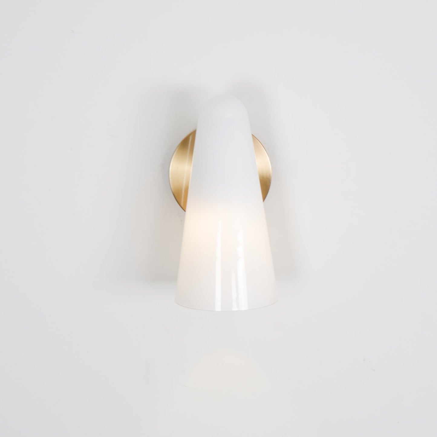 Elegant Conical Glass Wall Lamp - Soft Ambient Lighting & Energy Effic