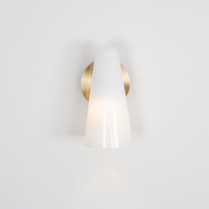 Elegant Conical Glass Wall Lamp - Soft Ambient Lighting & Energy Effic
