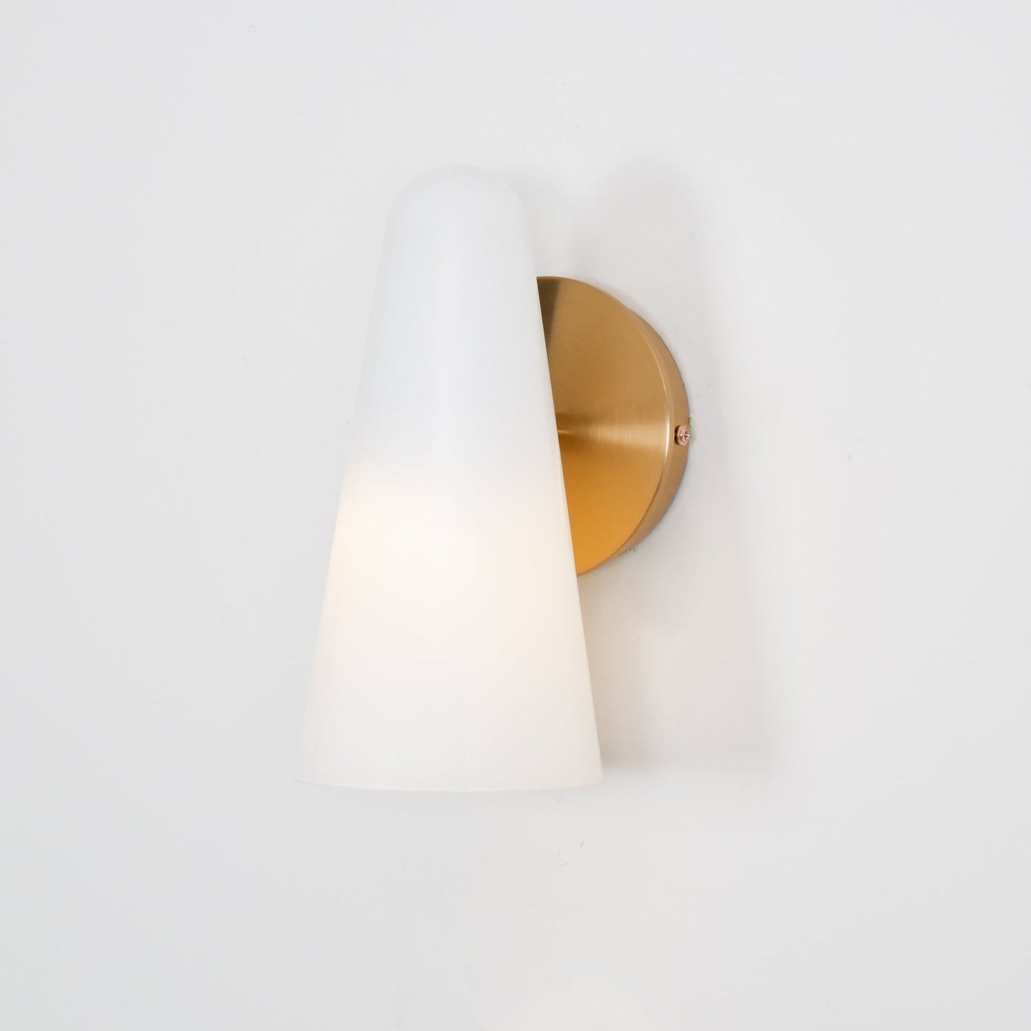 Elegant Conical Glass Wall Lamp - Soft Ambient Lighting & Energy Effic
