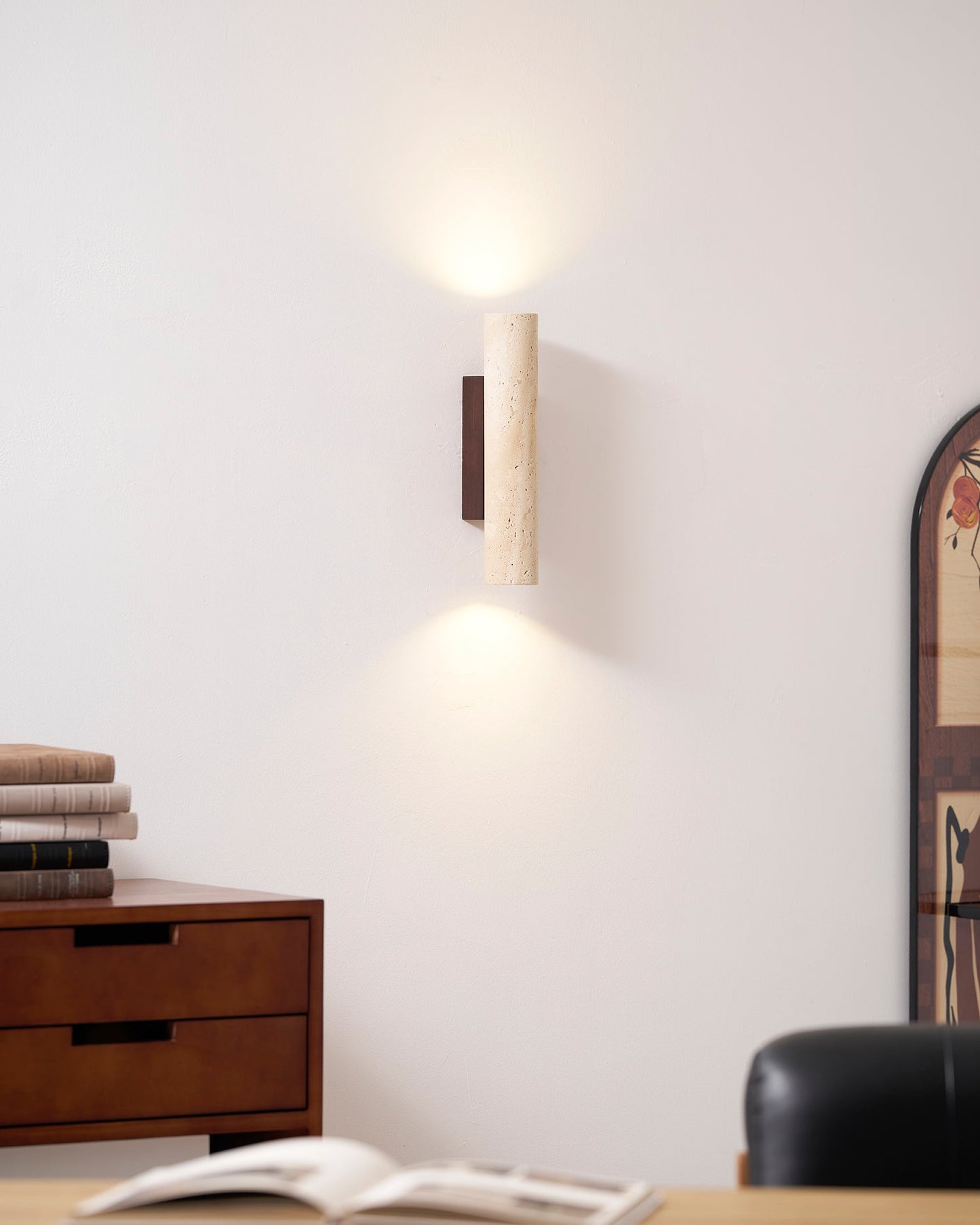 Solis Column Wall Lamp - Modern Design, Adjustable LED Brightness