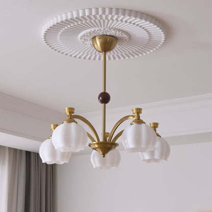 Corinne Arc Chandelier - Modern Design, Adjustable Height, LED Compati
