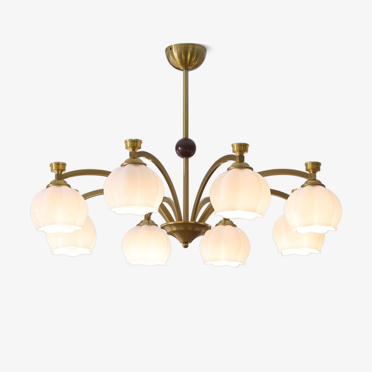 Corinne Arc Chandelier - Modern Design, Adjustable Height, LED Compati