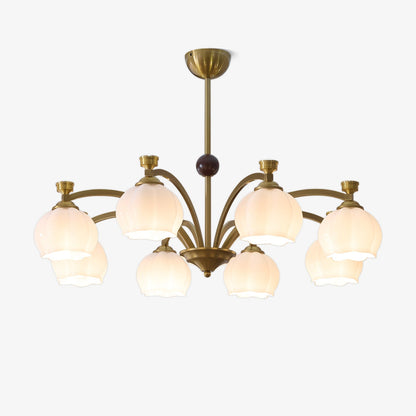 Corinne Arc Chandelier - Modern Design, Adjustable Height, LED Compati