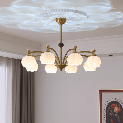 Corinne Arc Chandelier - Modern Design, Adjustable Height, LED Compati