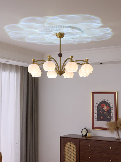 Corinne Arc Chandelier - Modern Design, Adjustable Height, LED Compati